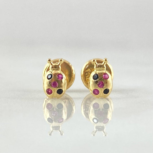 Ladybug Stud Earrings 0.65gr / 18K Gold
