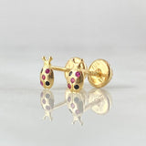 Ladybug Stud Earrings 0.65gr / 18K Gold