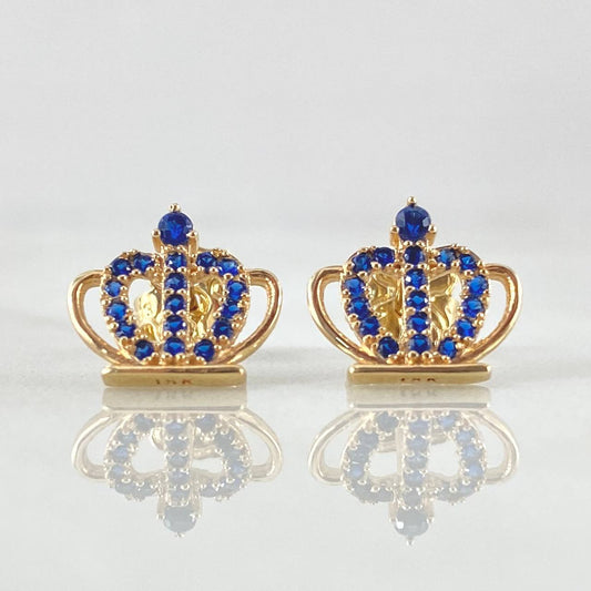 Stud Earrings Crown 1.6gr / 18K Gold