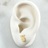 San Miguel Archangel Stud Earrings 0.75gr / 18K Gold