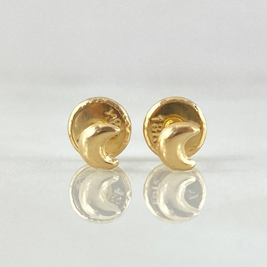 Stud Earrings Moon 0.45gr / 18K Gold