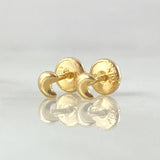 Stud Earrings Half Moon 0.5gr / 18K Gold
