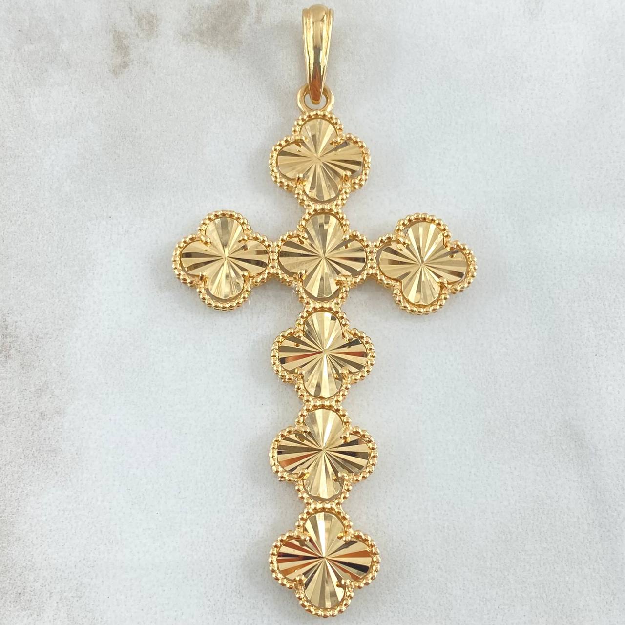 Pendant Clover Cross 10.55gr / 7.2cm / 18K Gold ©