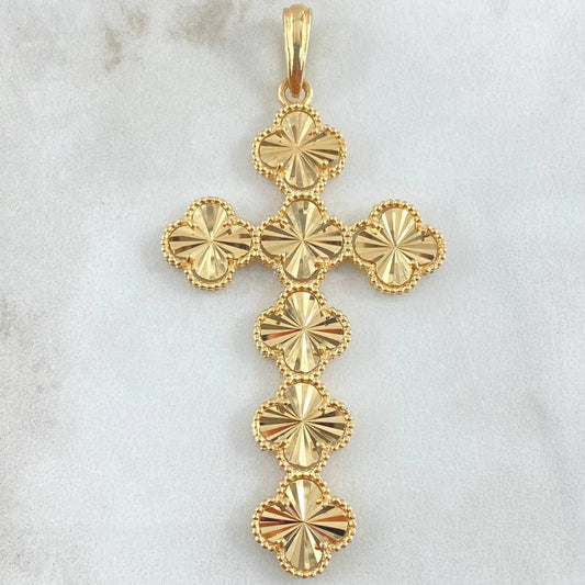 Pendant Clover Cross 10.55gr / 7.2cm / 18K Gold ©