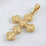 Pendant Cross Clover 4.55gr / 4.3cm (1.7in) / 18K Gold ©