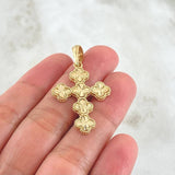 Pendant Cross Clover 4.55gr / 4.3cm (1.7in) / 18K Gold ©