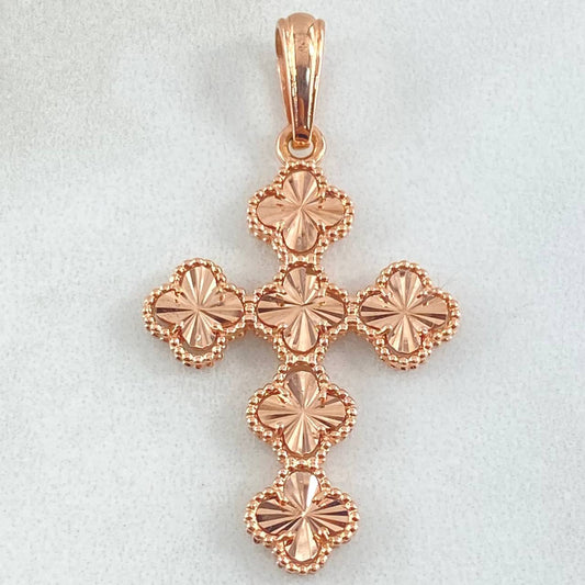 Pendant Cross Clover 4.15gr / 4.1cm / 18K Gold ©