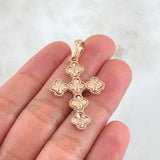 Pendant Cross Clover 4.15gr / 4.1cm / 18K Gold ©