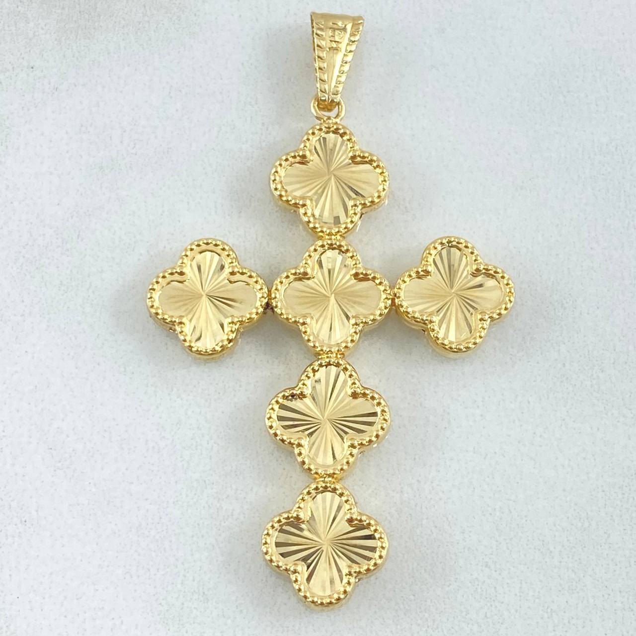Pendant Cross Clover 3.8gr / 4.9cm / 18K Gold ©