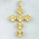 Pendant Cross Clover 3.9gr / 1.97in / 18K Gold