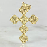 Pendant Cross Clover 3.9gr / 1.97in / 18K Gold