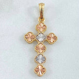 Cross Clover Pendant 2.4gr / 3.5cm (1.4in) / 18K Gold ©
