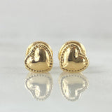 Heart Outline Stud Earrings 0.55gr / 18K Gold*