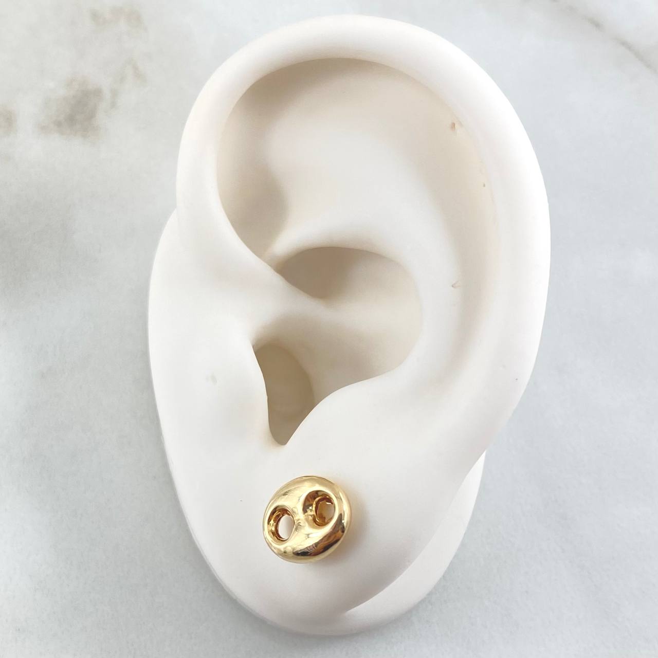 Stud Earrings Gc 0.75 g / in / 8.3 mm Yellow Gold 18K