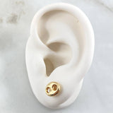 Stud Earrings Gc 0.75 g / in / 8.3 mm Yellow Gold 18K