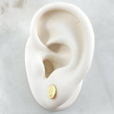 Stud Earrings Virgin Guadalupe 0.6gr / 18K Gold *