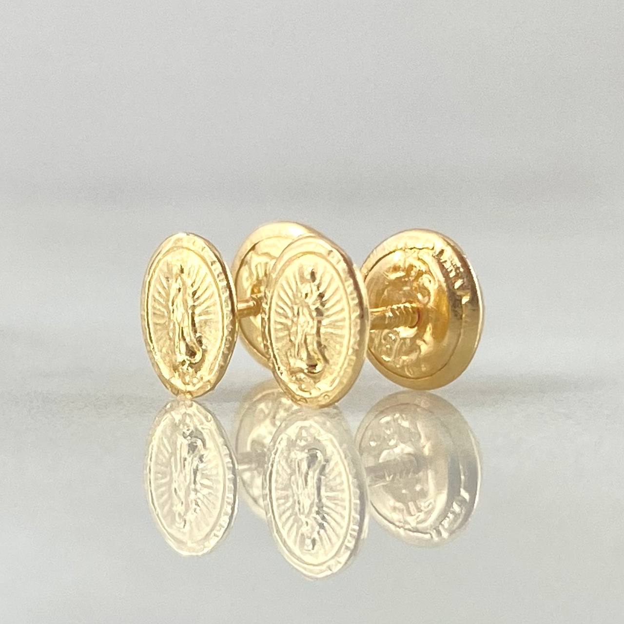 Stud Earrings Virgin Guadalupe 0.5gr / 18K Gold *