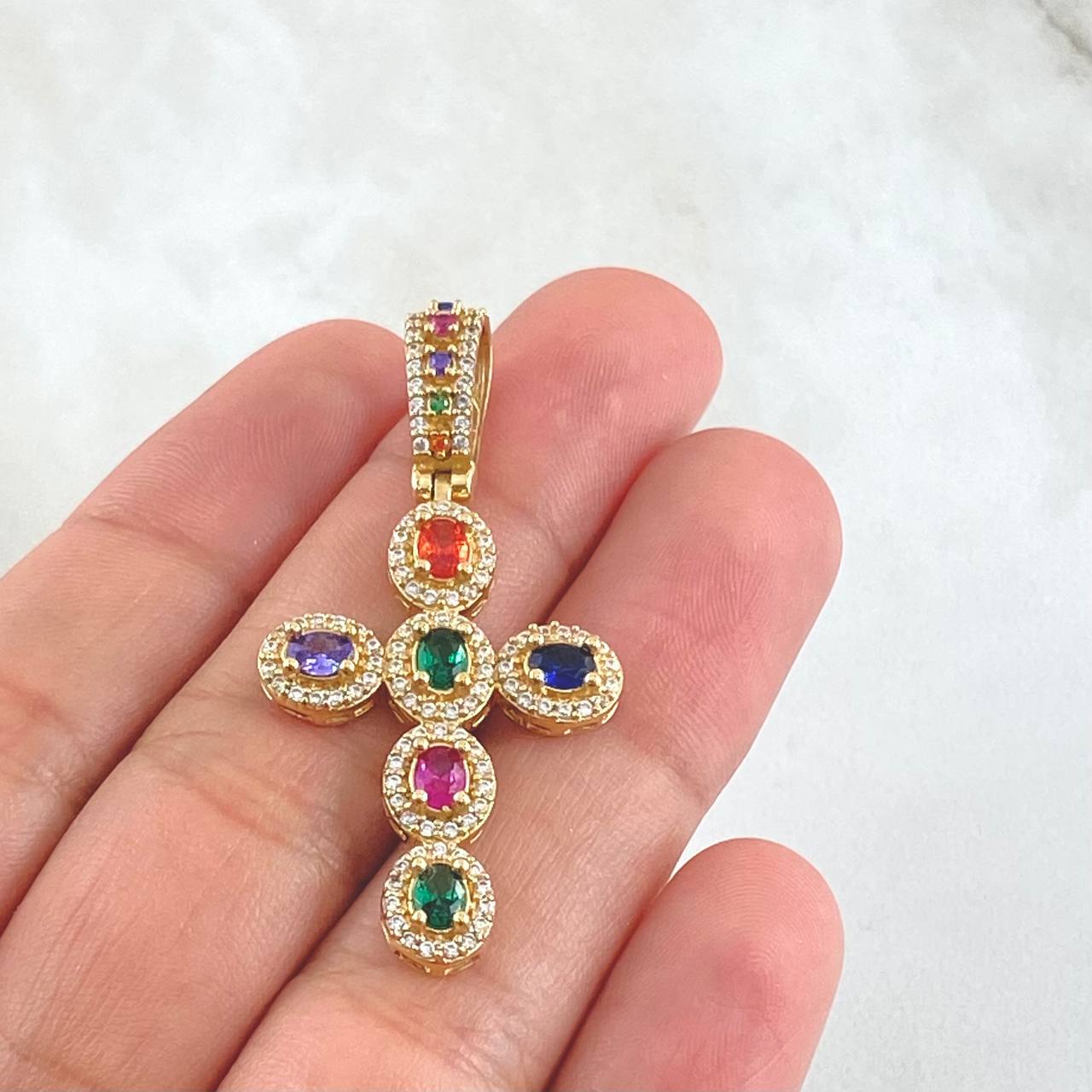 Pendant Dense Cross 4.85gr / 4.5cm / 18K Gold ©