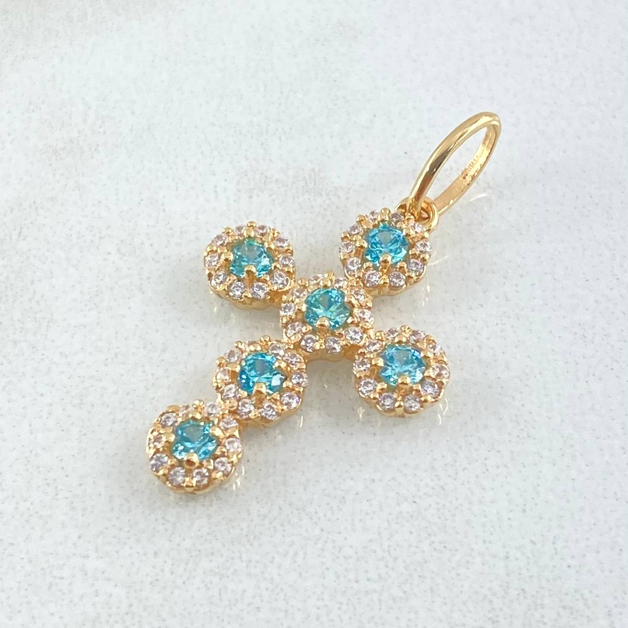 Dije Cruz Tupida 1.95g / 1 in Oro Amarillo 18K