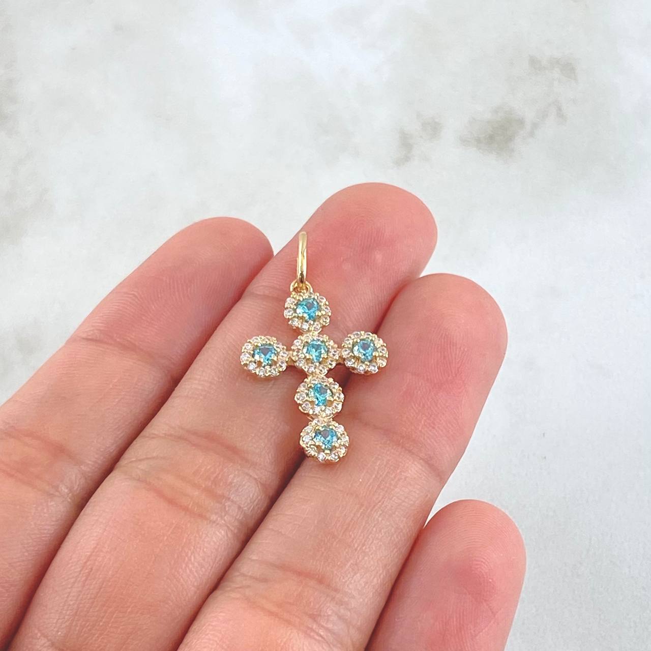 Dije Cruz Tupida 1.95g / 1 in Oro Amarillo 18K