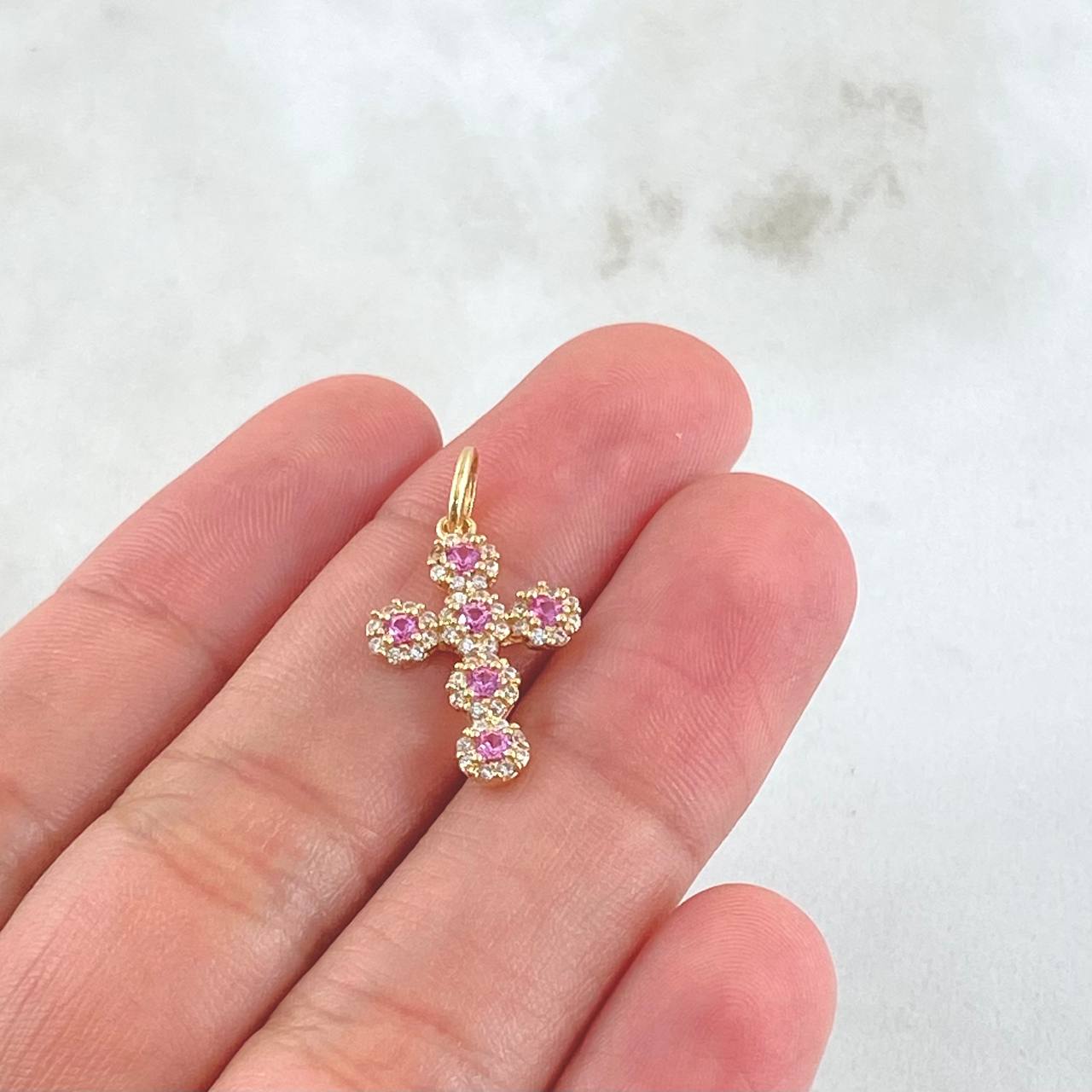Pendant Dense Cross 1.45gr / 0.9in / 18K Gold ©