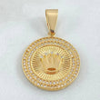Circular Crown Plate Pendant 5.7gr / 3.5cm / 18K Gold