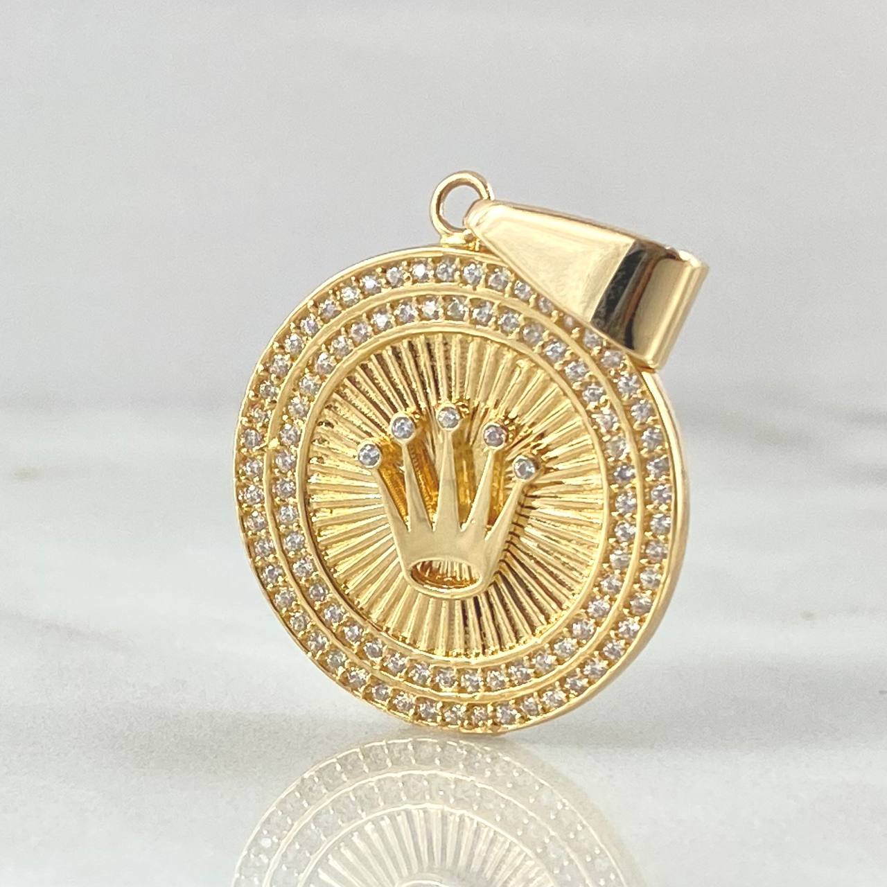 Pendant Circular Crown Plate 5.95gr / 3.5cm / 18K Gold ©