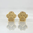 Stud Earrings Paw Print 0.75gr / 18K Gold ©