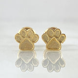 Stud Earrings Paw Print 0.75gr / 18K Gold ©