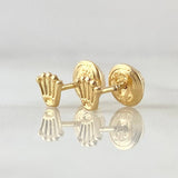Crown Silhouette Stud Earrings 0.5gr / 18K Gold *