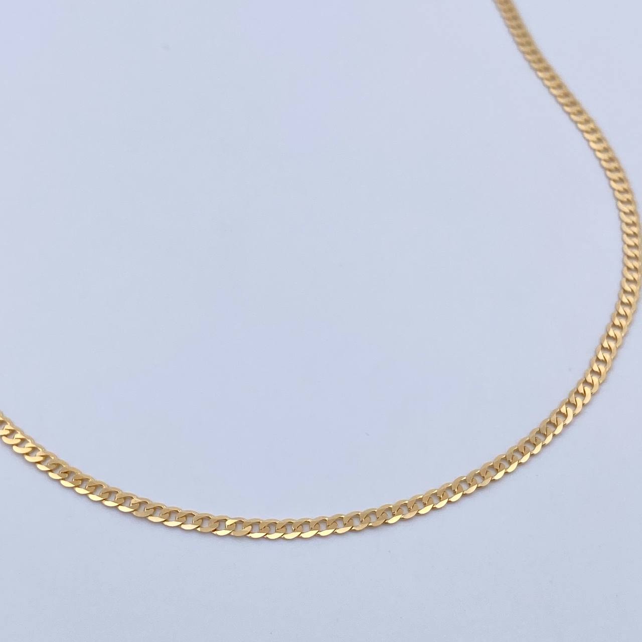 Cadena Cubana Plana 3.15gr / 44.7cm / 1.9mm Oro Amarillo +0 18K $