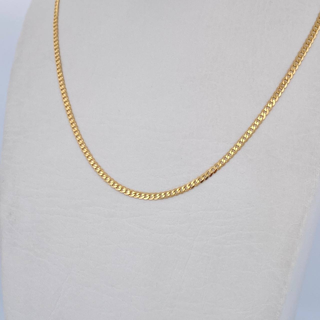 Cuban Links Flat 3.2gr / 45.1cm / 1.96mm Yellow Gold +0 18K $