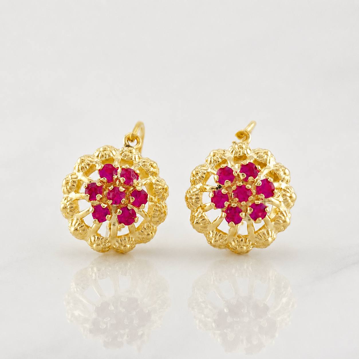 Stud Earrings Arete Margita 2.45g / in / 11.4mm Yellow Gold 18K