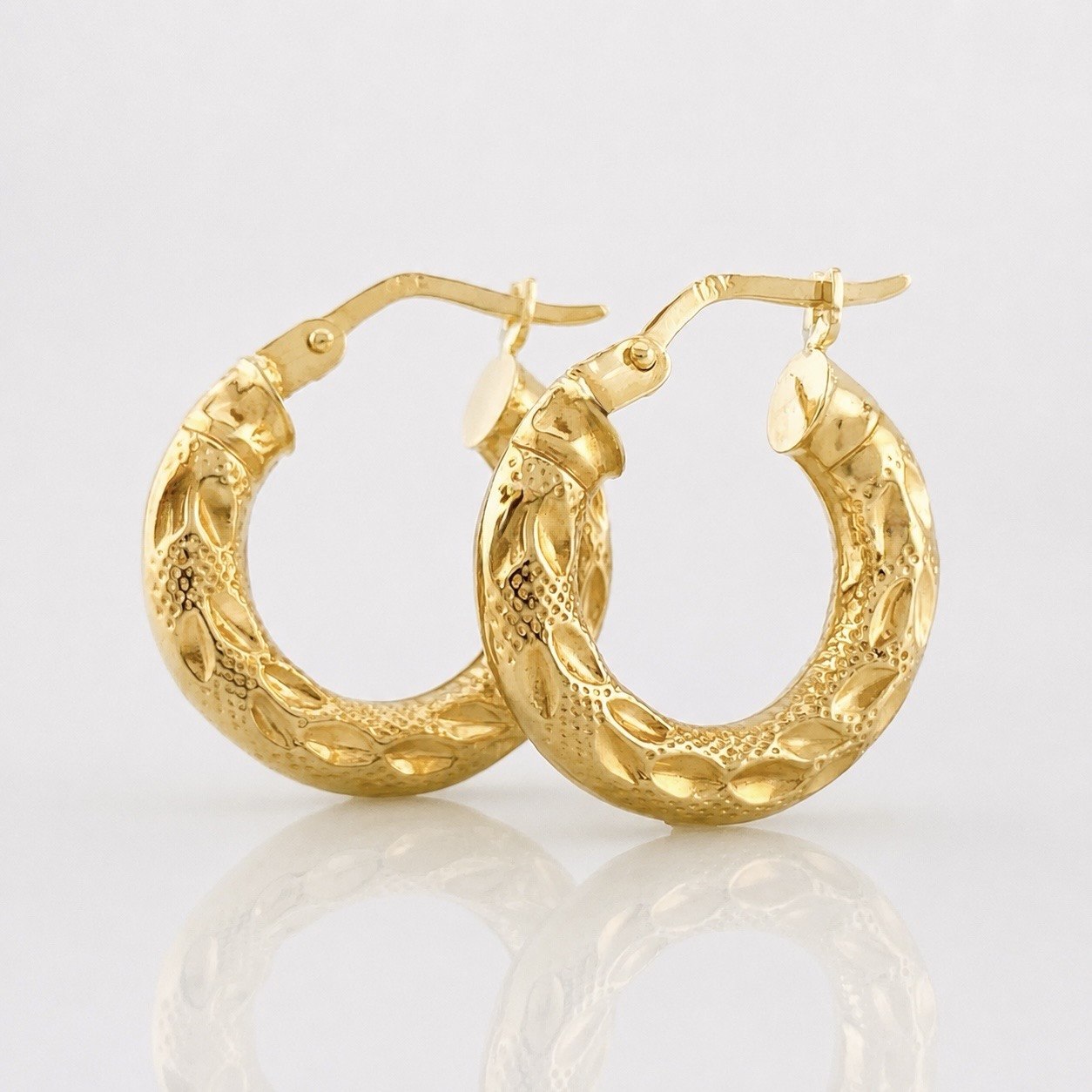 Hoop Earrings Maryo 2.15g / 3/4 in Yellow Gold 18K