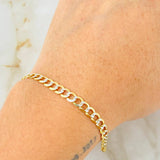 Pulso Cubano 5.8gr / 8 in / 4.6mm Dos Oros Amarillo Blanco +3 18K ©