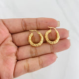 Hoop Earrings Maryo 2.15g / 3/4 in Yellow Gold 18K