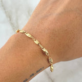Pulso Rustico GC Rombo diamandato 3.25gr / 20cm-Oro Amarillo 18K