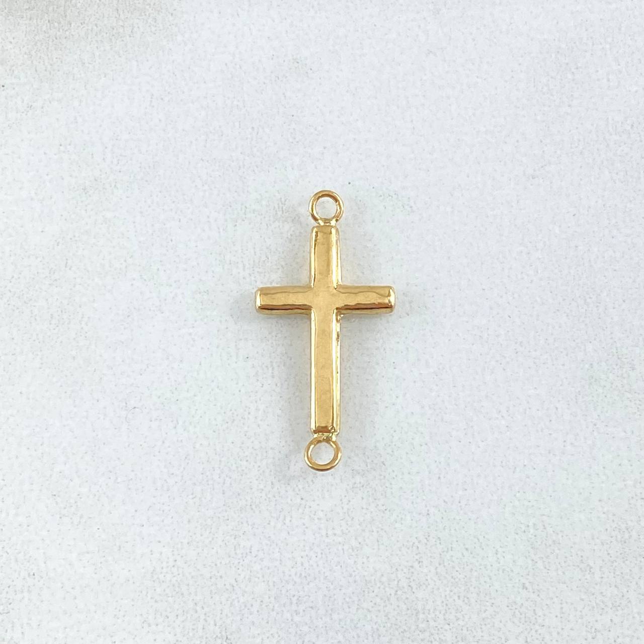 Herraje Cruz 0.4gr / 2.2cm / Lisa Oro Amarillo 18K ©