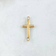 Herraje Cruz 0.4gr / 2.1cm-Lisa Oro Amarillo 18K *