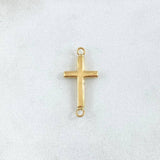 Herraje Cruz 0.4gr / 2.1cm-Lisa Oro Amarillo 18K *