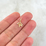 Pendant Tree 0.35gr / 1.4cm / White Zirconia 18K Yellow Gold ©