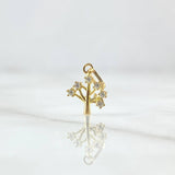 Pendant Tree 0.35gr / 1.5cm / White Zircons 18K Yellow Gold *