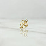 Dije Flor  0.35gr / 1.5cm / Silueta Lisa  Oro Amarillo 18K ©