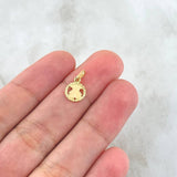 Pendant Bear TS In Braided Hoop 0.5gr / 1.4cm / 18K Yellow Gold *