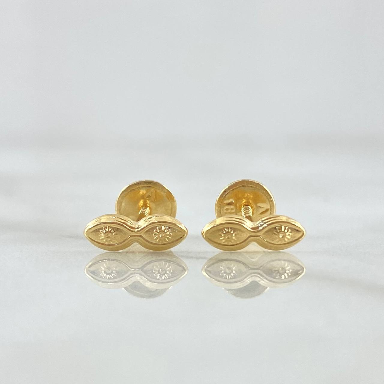 Stud Earrings Santa Lucia Eye 0.5gr / 0.35in / 18K Gold
