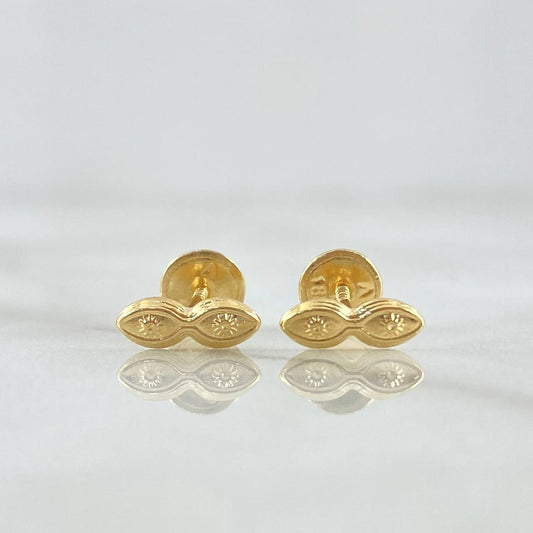 Topos Ojos De Santa Lucia 0.65gr / 1/2 in / Oro Amarillo 18K *