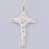 Pendant Cross Christ Saint Benedict 2 g / 1 1/4 in Silver 925