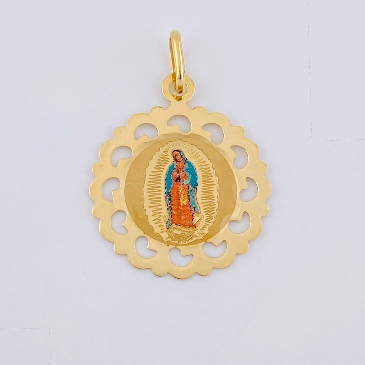 Pendant Virgin of Guadalupe 1.2 g / 1 in Yellow Gold 18K