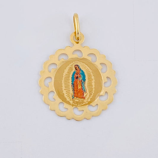 Pendant Virgin of Guadalupe 1.2 g / 1 in Yellow Gold 18K