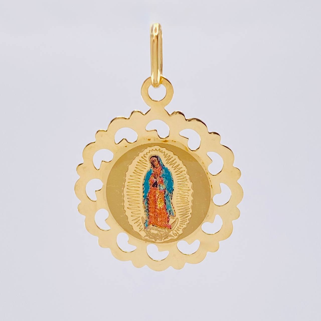 Pendant Virgin of Guadalupe 1.2 g / 1 in Yellow Gold 18K